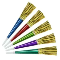 Assorted Color Horn with Gold Fringe