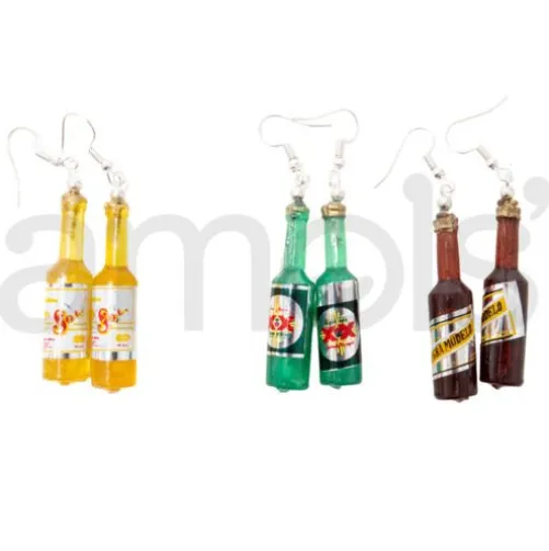 Beer Bottle Earrings