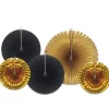 Black and Gold Decorative Fans