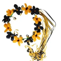 Black and Golden Yellow Flower Crown