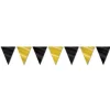 Black and Gold Pennant Banner