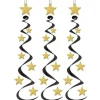 Black and Gold Star Whirls