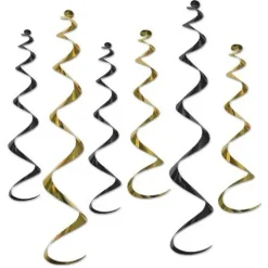 Black and Gold Twirly Whirlys