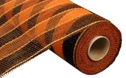 Black and Orange Stripe Mesh