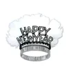 Black and Silver Feathered New Year Tiara
