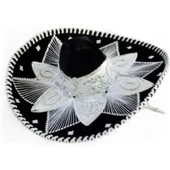 Black and Silver Mariachi Sombrero