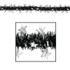 Black and Silver Metallic Star Garland