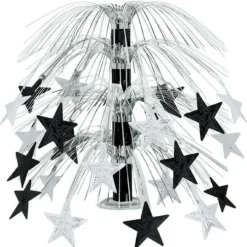 Black and Silver Star Cascade Centerpiece