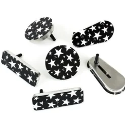 Black and White Star Metal Noisemaker