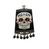 Black Day of the Dead Skull Tapestry