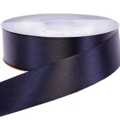 Black Flora Satin Ribbon