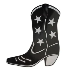 Black Foil Cowboy Boot Cutout
