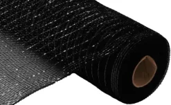 Black Metallic Mesh Roll
