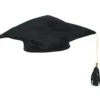 Black Plush Graduate Cap