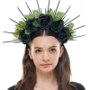 Black Polyester Rose Crown