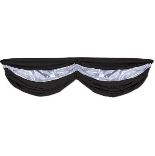Black & Silver Fabric Bunting