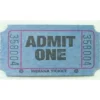 Blue Admit One Ticket Roll