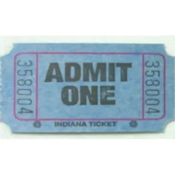 Blue Admit One Ticket Roll