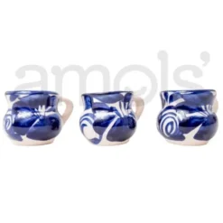 Blue and White Swirls Cantarito