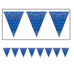 Blue Bandana Pennant Banner