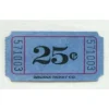 Blue 25 Cent Ticket Roll