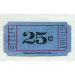 Blue 25 Cent Ticket Roll