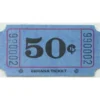 Blue 50 Cent Ticket Roll
