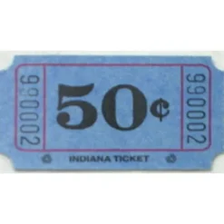 Blue 50 Cent Ticket Roll
