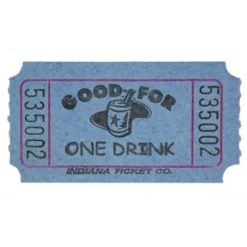 Blue Drink Ticket Roll
