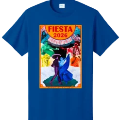 Blue 2026 Fiesta Poster T-Shirt 2XL