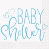 Blue Hearts Baby Shower Luncheon Napkins