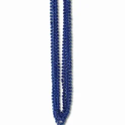 Blue Metallic Bead Necklaces