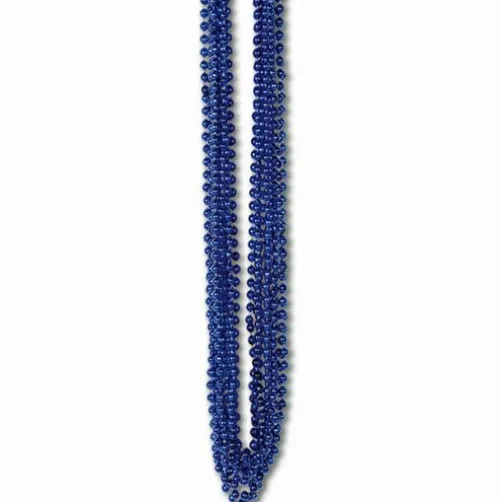 Blue Metallic Bead Necklaces
