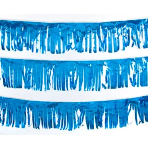 Blue Metallic Fringe