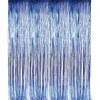 Blue Metallic Fringe Curtain