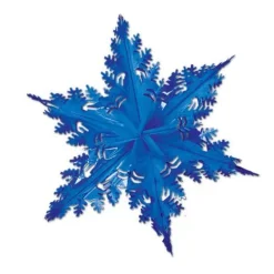 Blue Metallic Winter Snowflake