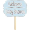 Blue Welcome Baby Shower Yard Sign