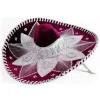 Burgundy and Silver Mariachi Sombrero