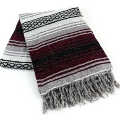 Burgundy Mexican Blanket