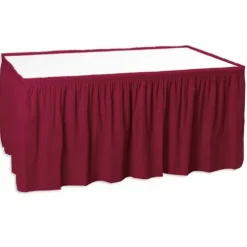 Burgundy Table Skirt