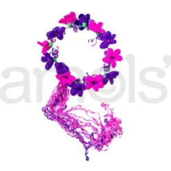 Cerise and Purple Flower Crown