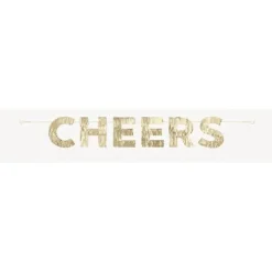 Cheers Gold Fringe Banner