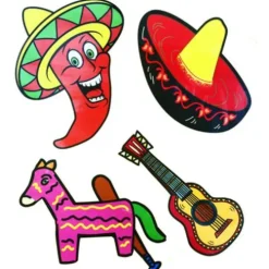 Cinco de Mayo Cutouts 4pc