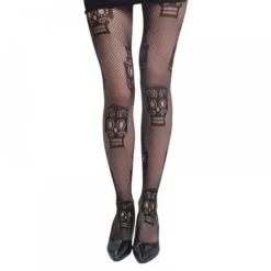 Day of Dead Fishnet Tights