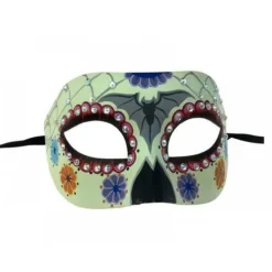 Day of The Dead Bat Center Half Mask