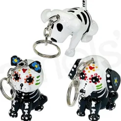 Day of the Dead Dog and Cat Keyring