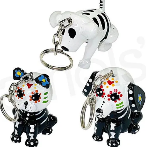 Day of the Dead Dog and Cat Keyring