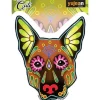 Day of the Dead German Shepherd Sticker