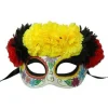 DOD Half Mask Yellow, Black, Red Flowers