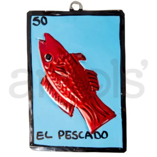 El Pescado Tin Ornament